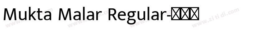 Mukta Malar Regular字体转换